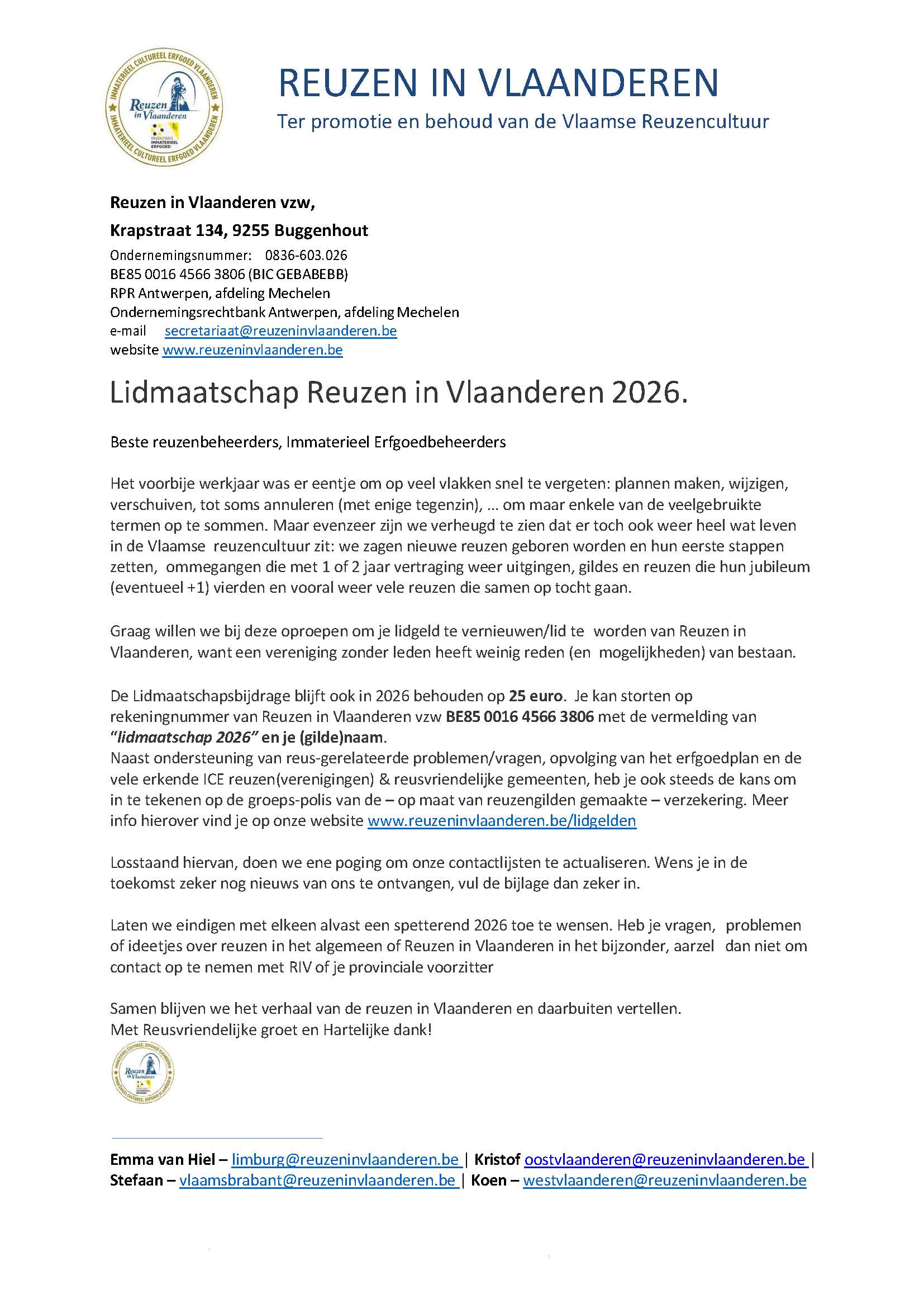 Lidmaatschap 2026